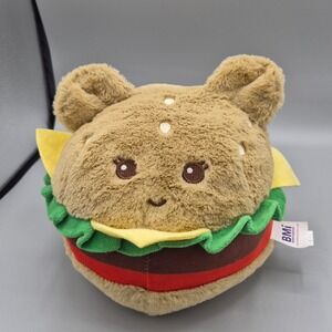 BMI Merchandise Cheeseburger Burger Stuffed Plush Pillow Cat 7" Toy Kawaii Cute